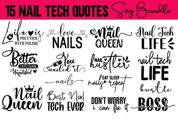 Download Nail Tech SVG Bundle - Nail Collection