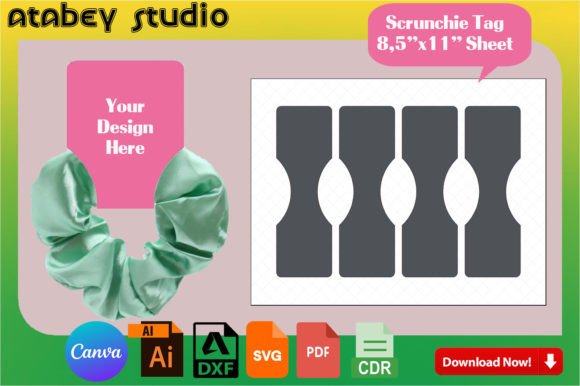Download Scrunchie Tag Template / Headband Label - Scrunchie tag template Collection