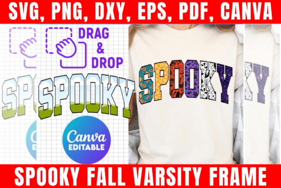 Download Spooky Fall Varsity Frame Template - Premium Resources