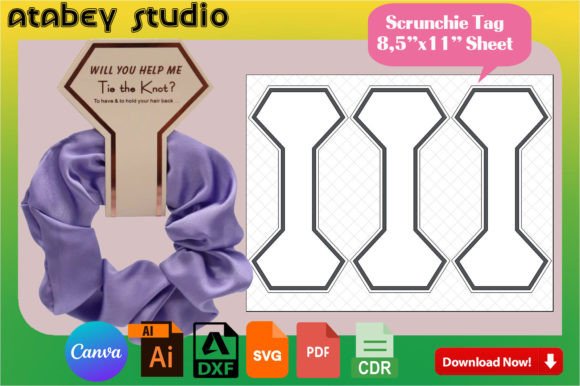 Download Scrunchie Tag Template / Gift Labels - Scrunchie tag template Collection