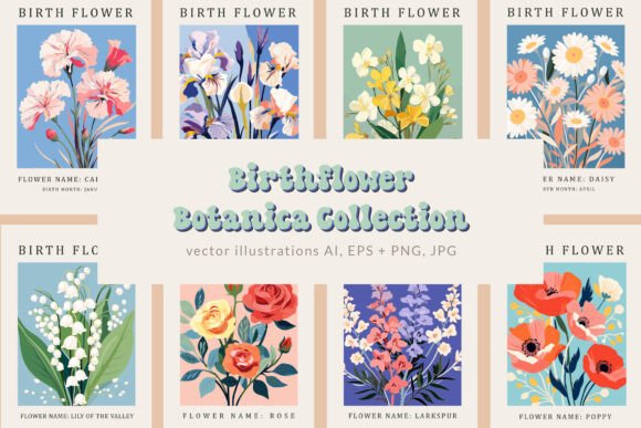 Download Birth Month Flower Market Wall Art - Wall art Collection