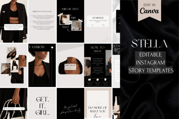 Download Luxury Black Instagram Story Templates - Instagram story template Collection