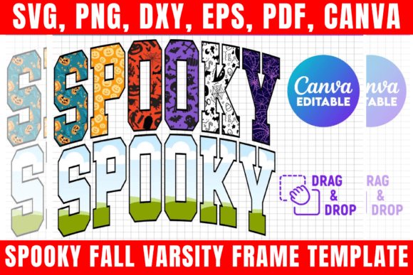Download Spooky Fall Varsity Frame Template - Premium Resources