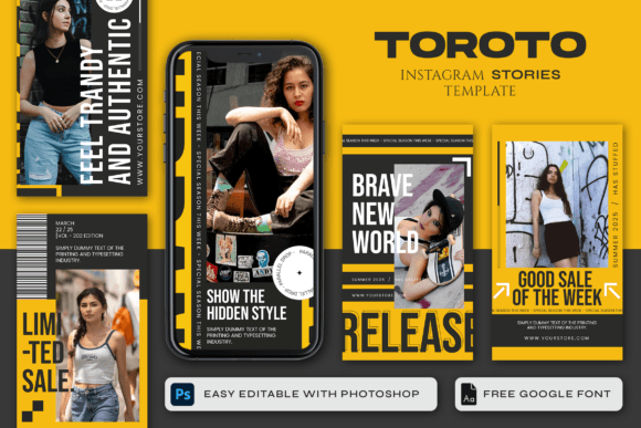 Download TOROTO - Instagram Story Template - Instagram story template Collection