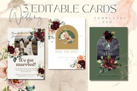 Download Editable Wedding Card Templates - Card templates Collection