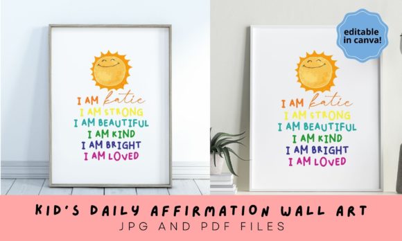 Download Children's Positive Affirmation Wall Art - Wall art Collection